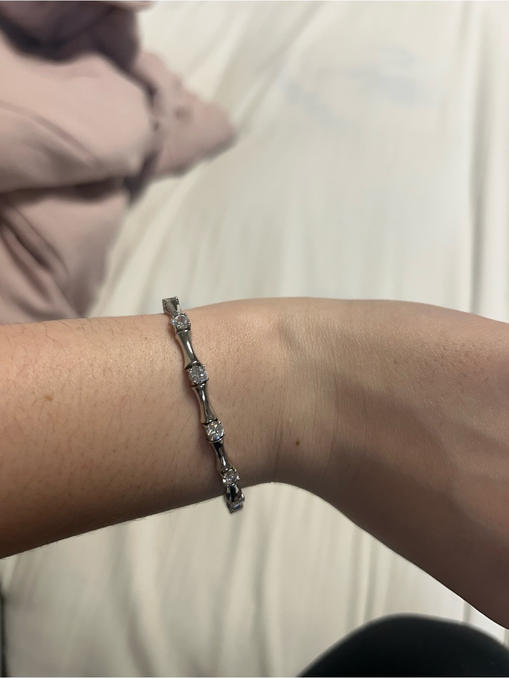 Classic Sterling Silver 925 Tennis Bracelet with Clear Stones